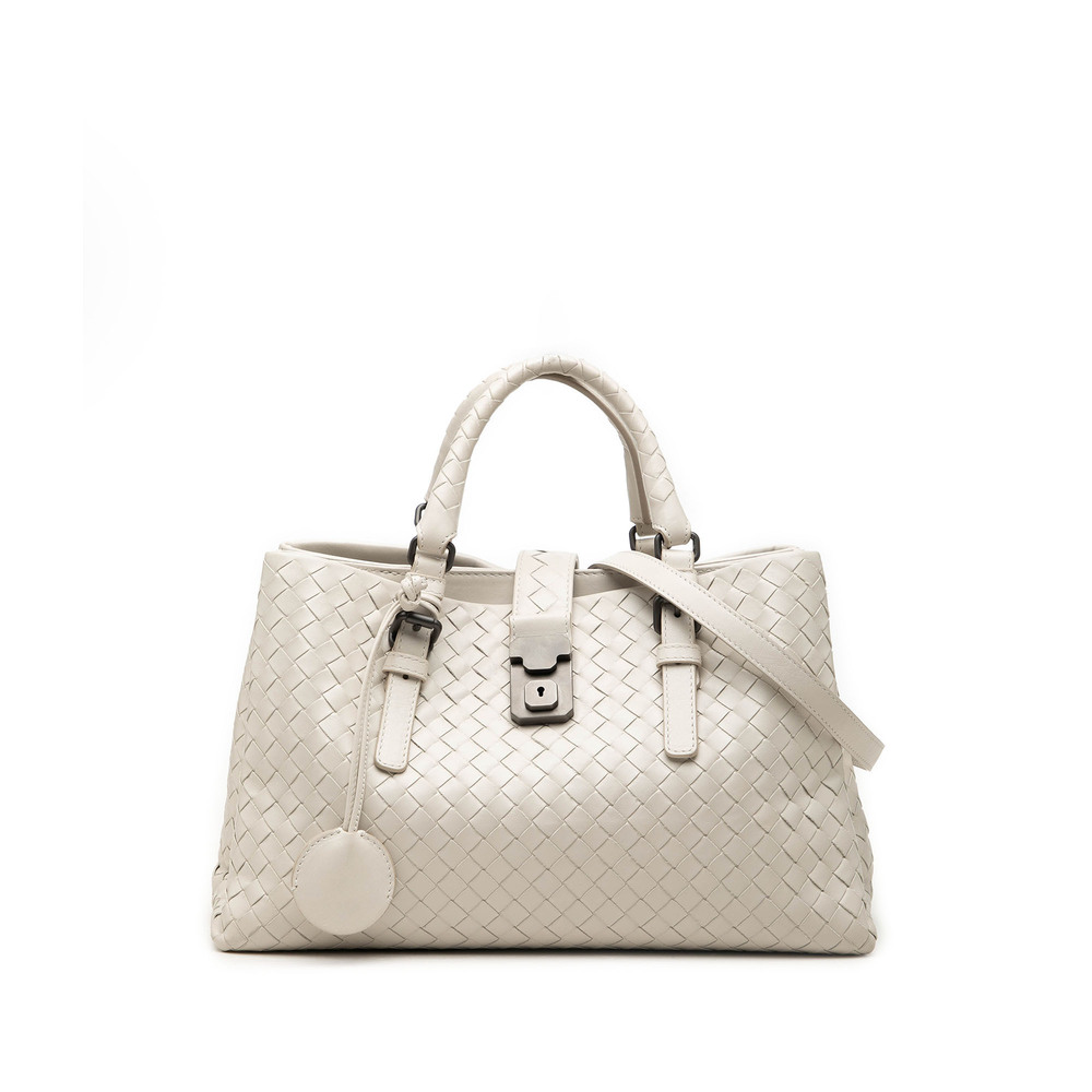 Pre-Loved Bottega Veneta Small Nappa Intrecciato Roma Satchel